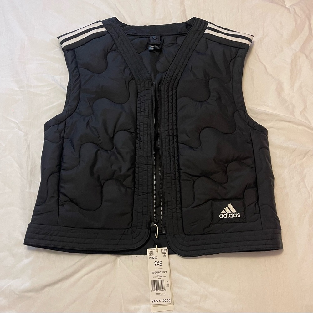 NWT Adidas Black Quilted Vest